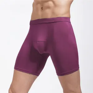 100% Sợi Tre Người Đàn Ông Của Dài Boxer Tóm Tắt Tùy Chỉnh Đàn Hồi Mịn Đồ Lót Với Biểu Tượng Ban Nhạc Cho Úc Người Đàn Ông Người Lớn