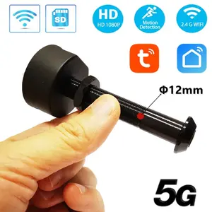 Caméra de porte 12mm Tuya Vidéo <span class=keywords><strong>Judas</strong></span> Caméra <span class=keywords><strong>Wifi</strong></span> Mini Détection de mouvement Visionneuse de porte Vidéo Oeil IP RTSP Sécurité à domicile - Product Image 3