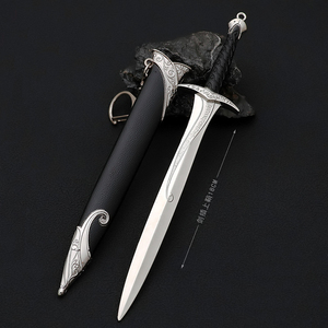 Portachiavi Artigianale Ispirato a Sting <span class=keywords><strong>di</strong></span> Il Signore degli Anelli, Spada in Miniatura 18cm 66g in Lega <span class=keywords><strong>di</strong></span> Zinco, Ornamento Decorativo - Product Image 3
