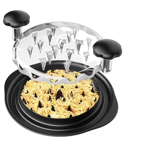 Triturador de Pollo Redondo Raybin, Herramienta para Desmenuzar Carne de Pollo con Base Antideslizante y Tapa Transparente - Product Image 1