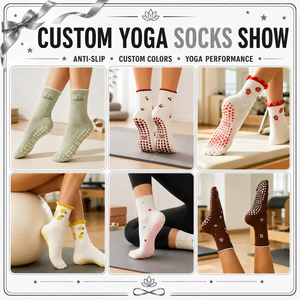 Women Yoga <b>Sock</b> Design Embroidery Logo Pilates <b>Sock</b> Customized Non Slip Grip Yoga <b>Socks</b> Cotton Crew Sport <b>Socks</b> for Women - Product Image 5