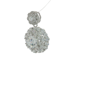Pendentif de luxe en or blanc 18 carats avec diamants de laboratoire, collier personnalisé pour les occasions de cadeaux pour femmes - Product Image 2