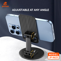 Support de téléphone portable multifonctionnel JEQANG JP-H623 en ABS pour bureau/table/lit, rotation à 360°, hauteur réglable, flexible, portable