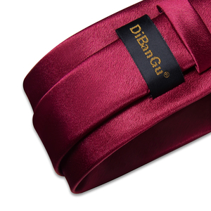 <strong>Red</strong> Purple Yellow Solid Satin Silk Casual Jacquard <strong>Ties</strong> Men Wedding Party Prom Suits Accessories 8cm Necktie Handkerchief - Product Image 5