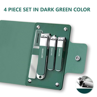 Promoción: Set de Manicura y Pedicura de Lujo de 4 Piezas, Nuevo Set de Cuidado Personal, Lima de Uñas de Acero Inoxidable, Cortaúñas, Caja con Logotipo Personalizable