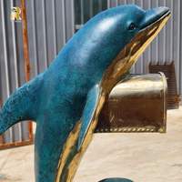 Sculpture de boîte aux lettres en bronze RELONG, statue d'animal en cuivre, personnalisable pour jardin de villa extérieur
