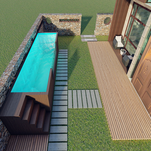 Piscina Contenedor <span class=keywords><strong>de</strong></span> 20 pies con Estructura <span class=keywords><strong>de</strong></span> Acero <span class=keywords><strong>y</strong></span> <span class=keywords><strong>Piedra</strong></span> Sinterizada, Diseño Estrecho, Impermeable, para Espacios Pequeños, <span class=keywords><strong>Casas</strong></span>, Apartamentos - Product Image 2