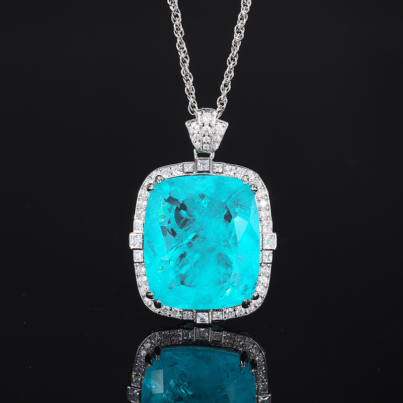 Pendentif PA bleu avec chaîne Chopin