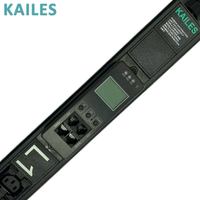KAILES (KLS) Série K44S, 3 phases, 32A, 21 prises, 200-240VAC, aluminium noir, PDU pour centre de données, salle informatique, distribution d'alimentation