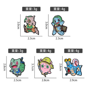 Épingles en métal émaillé cloisonné de haute qualité, 5 couleurs, style cosplay monstre, artisanat métallique, comme cadeau promotionnel - Product Image 2