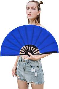 Großer faltbarer Hand fächer Nylon-Stoff Vintage Retro Stoff Fans Chinesisches Kung Fu Tai Chi Fan Geschenk für Festival Dance Performance - Product Image 2