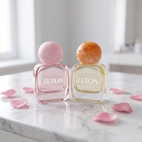 Botol Semprot Parfum Kaca Borosilikat Isi Ulang Grosir dengan Sablon 30/50/80/100ml Pompa Semprot Silinder Persegi Bermotif Marmer