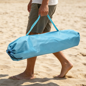 Silla de Playa Plegable de Tela Oxford, Estructura Estable en Forma de X, Silla de Ocio para Exteriores con Bolsa de Transporte para Viajes - Product Image 2