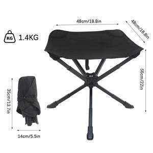Portátil y Ligero 360 °   <span class=keywords><strong>Silla</strong></span> Plegable Giratoria para Camping, 3 Niveles de Ajuste de Longitud, <span class=keywords><strong>Silla</strong></span> para Senderismo y Excursionismo al Aire Libre - Product Image 2