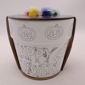 Mini <span class=keywords><strong>vasi</strong></span> <span class=keywords><strong>di</strong></span> fiori in ceramica per bambini con 6 colori Set <span class=keywords><strong>di</strong></span> pittura e pennello per il disegno <span class=keywords><strong>di</strong></span> zucca e la coltivazione Kit regalo <span class=keywords><strong>di</strong></span> Halloween - Product Image 1