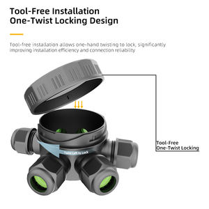Boîtier <span class=keywords><strong>de</strong></span> jonction étanche IP68 E-Weichat 4T pour câblage extérieur, éclairage public et applications sous-marines – Boîtier plastique extérieur - Product Image 5