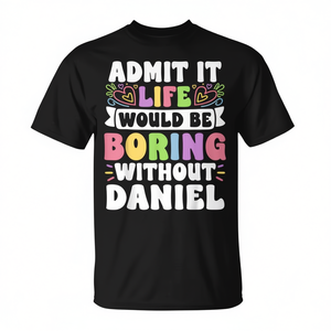T-shirt personnalisé avec nom de Daniel, chemise personnalisée avec prénom, cadeau familial - Product Image 2
