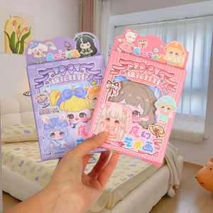 <b>Magic</b> Art Painting Cartoon Cotton Doll Sticker Sketchbook For Girls Age 5 7 Years Paper Manual Craft <b>Book</b> - Product Image 4