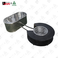 Vapasauna, bain à remous chauffé au bois, barbecue, support de rangement pour bois de chauffage, cèdre, revêtement en acier inoxydable 304, design moderne facile à installer, forme ovale