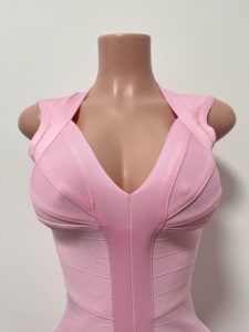 Y7881- Abito da Sera Elegante e Sexy con Scollo a V, Senza Maniche, Nero, Aderente, Stile Retrò per Donne - Product Image 6