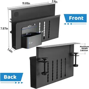 Pas de <span class=keywords><strong>perceuse</strong></span> pince suspendue <span class=keywords><strong>sur</strong></span> l'organisateur de bureau latéral avec Kit de gestion des câbles organisateur latéral de bureau pour le bureau de fichiers et le stockage - Product Image 3
