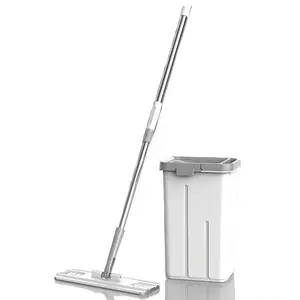Modern Hand Free Easy Use Self-washed Magic Flat Mop 360 Rotating Magic Scratch Cleaning Mop With Bucket