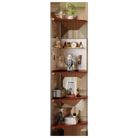 Étagère d'angle moderne en bois massif de style Bauhaus du milieu du siècle, bibliothèque d'étude, étagère de rangement d'angle pour salon, meuble de maison à plusieurs niveaux