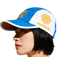 Casquette de golf DAZU bleue et blanche, vente en gros, logo brodé personnalisé, casquette imperméable à 5 panneaux, casquette de camping