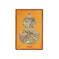 Vase en forme de gourde traditionnel chinois en laiton et noyer noir, avec boîte cadeau rectangulaire pour la décoration intérieure, porte-bonheur pour la maison et le bureau