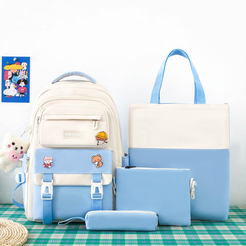 3PCS Children's Teen School Bag Four-piece Bag, Handbag