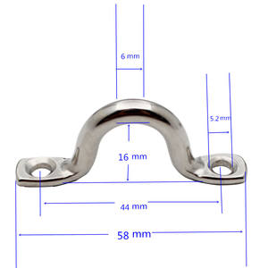 हॉट सेलिंग वायर आंख स्ट्रैप 304 स्टेनलेस स्टील के आर्च-धनुष हैंडल नौका हैंडल सहायक उपकरण के लिए u आकार की काठी - Product Image 6