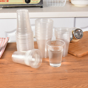 Gobelets en plastique transparent jetables, 50 pièces, forme cylindrique épaisse, pour la maison, le bureau, les pique-niques - Product Image 2