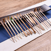 Cuillère à thé en bambou faite à la main de style japonais et chinois, cuillère à portionner, cuillère à diviser, accessoires pour le thé