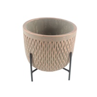 Jardinière d'extérieur au design moderne, pots de fleurs pour balcon, grande taille, en ciment, avec des caractéristiques durables