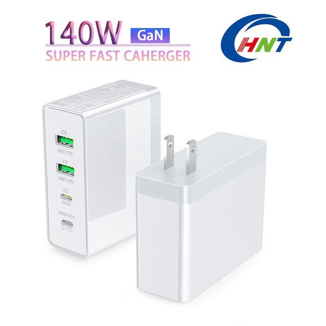 2026 Hot Sell 140W GaN Magnetic PD Fast Charger Universal Travel Adapter for Mobile Phones 2C+2A with Fireproof Worldwide