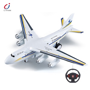 Plastik uzaktan kumanda uçak oyuncak uçan 4 CH taşıma uçak simülasyon modeli Rc uzaktan kumanda uçak oyuncakları ışık ile - Product Image 1