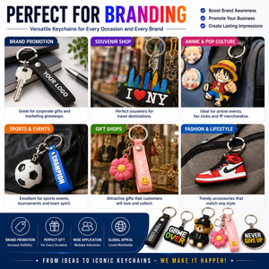 Custom <b>Firefighter</b> PVC Keychain Soft Rubber 3D Cartoon Keyring OEM Promotional <b>Gift</b> Key Chain - Product Image 4
