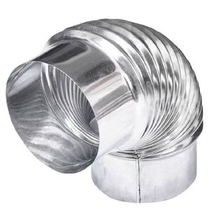 Tuyau d'extension flexible en acier inoxydable plaqué pour cheminée de poêle à gaz, <span class=keywords><strong>conduit</strong></span> d'air de chauffe-eau, avec bride de ventilation et pour gaz et carburant - Product Image 6