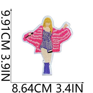 <span class=keywords><strong>Taylor</strong></span> Singer bordado hierro en parche bolsa de moda parche decorativo <span class=keywords><strong>guitarra</strong></span> música parche bordado - Product Image 6