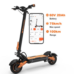 สำหรับ LX10+ สกู๊ตเตอร์ไฟฟ้าระยะไกล 100 กม. กำลังสูง 1400W ความเร็ว 75 กม./ชม. พับได้ ควบคุมผ่านแอปอัจฉริยะ GPS ไฟหน้าคู่ กันน้ำ - Product Image 1
