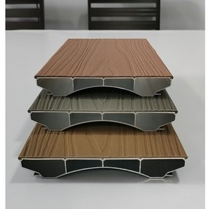 Aluminum Composite <b>Decking</b> Wood Grain Interlocking Waterproof Outdoor Flooring For Patio Balcony Terrace - Product Image 5