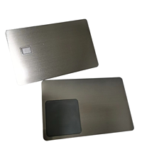 Carte atm en métal vierge à gravure personnalisée avec carte bancaire en acier nfc carte de débit en métal