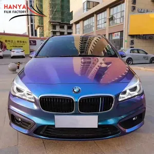 New Product 1.52*18m Glossy Purple TO Red Car Body Wrapping Chameleon Pearl Vinyl Diamond