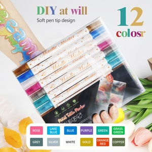 Stylo de peinture corporelle lavable, tatouage temporaire, maquillage de scène pour festival, aquarelle douce et acrylique double-tête, 12 couleurs - Product Image 6