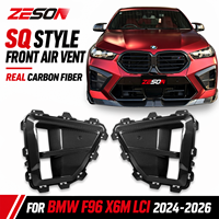 Couvre-prise d'air avant en fibre de carbone véritable style SQ pour BMW F96 X6M LCI Competition 2024-2026
