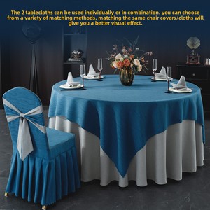 Mantel Redondo <span class=keywords><strong>de</strong></span> Poliéster Grueso <span class=keywords><strong>de</strong></span> Alta Gama <span class=keywords><strong>para</strong></span> Hotel Tianjin Ma Star, Color Sólido, <span class=keywords><strong>de</strong></span> Alta Calidad, <span class=keywords><strong>para</strong></span> Comedor, Restaurante y Banquetes - Product Image 2