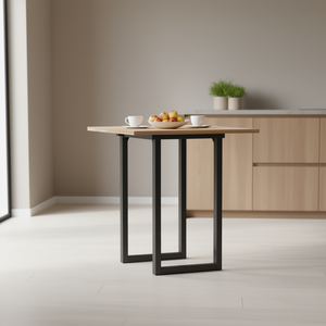 O-Frame Steel Dining <b>Table</b> <b>Legs</b> 23.6x15.7x28.7 In Black Heavy Duty Industrial Design - Product Image 2
