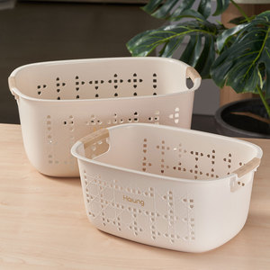 Panier de rangement en plastique Haiung ovale avec poignées, grande capacité, pour l'organisation de la salle de bain - Product Image 4