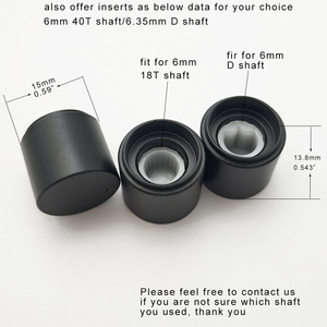 Durchmesser 15mm Schwarzer Aluminium-Ersatzknopf Potentiometer-Knopf Punktzeiger Drehschalter Einstellknopf Kappe 18T D-Schaft-Knopf - Product Image 4