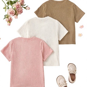 T-shirts en tricot à col rond pour garçons, doux, respirants, vêtements décontractés pour enfants - Product Image 1